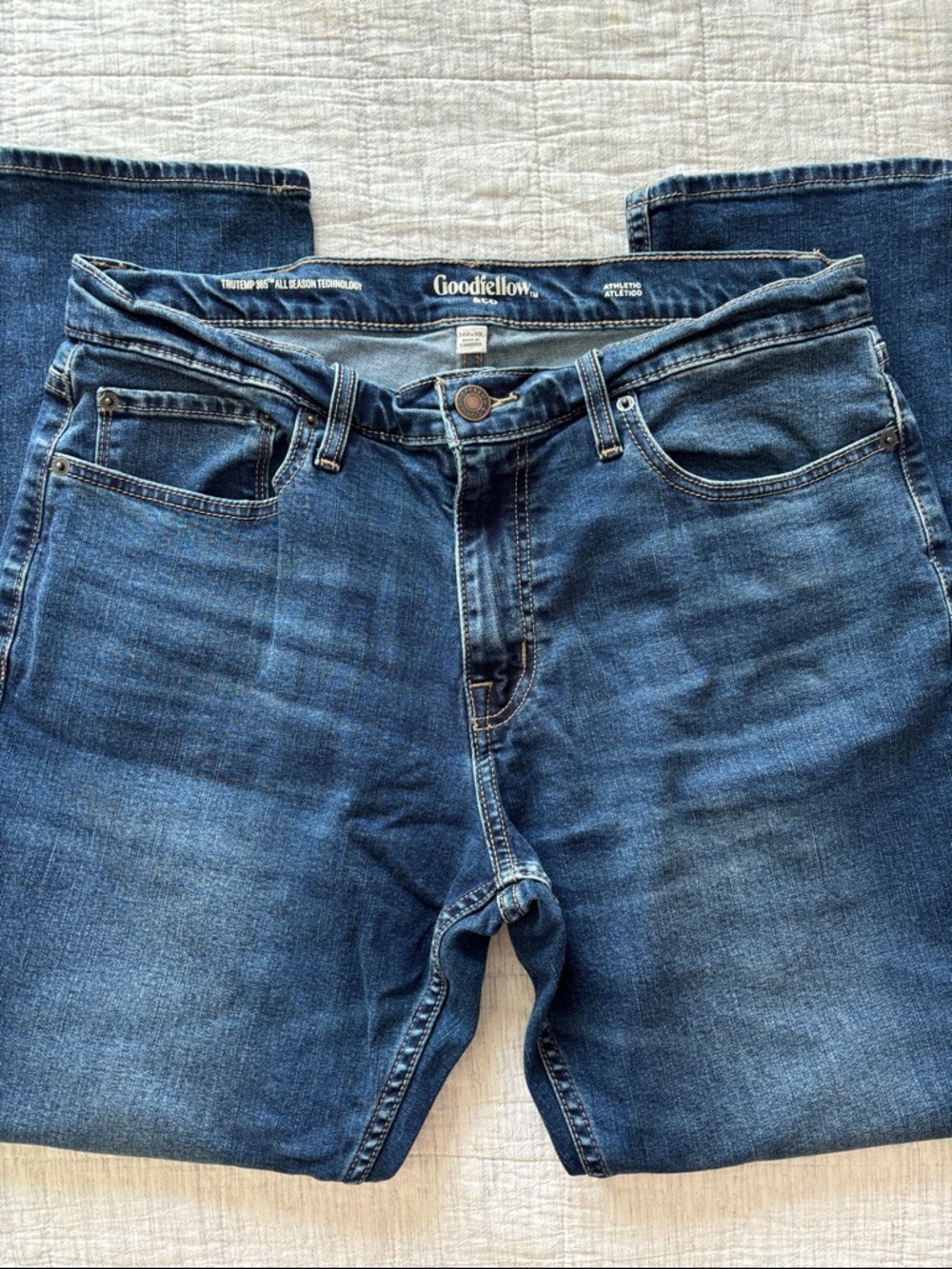 Goodfellow & Co Men's Straight-Leg Dark Blue Jeans - Picture 2 of 5